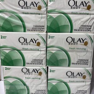 Olay Body Fresh Reviving Green Bars Soap (6) 2 Packs DISCONTINUED 12 Total Bars